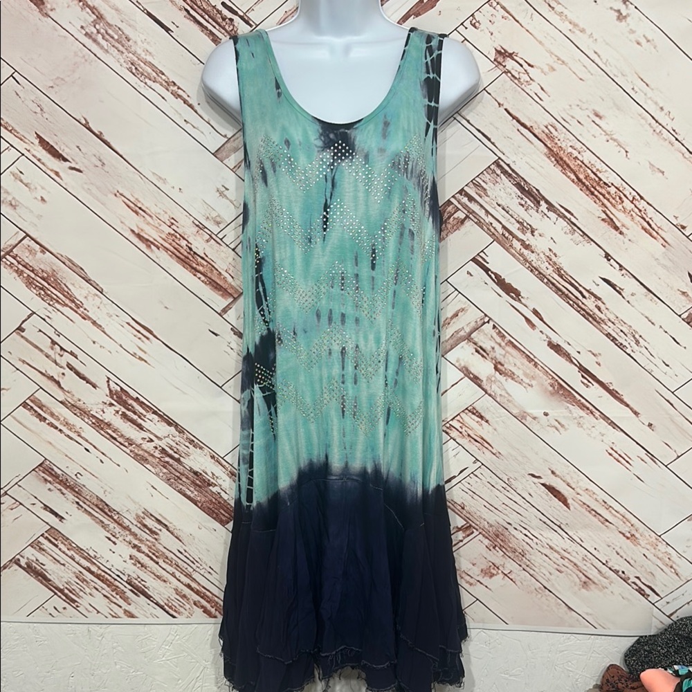 Vocal embellished tank midi dress